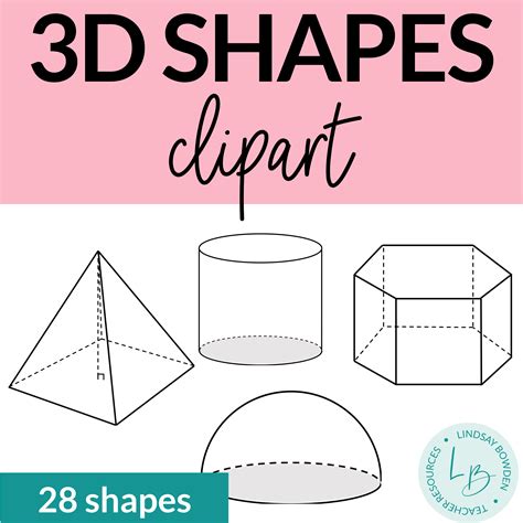 3D Shapes Clipart - Lindsay Bowden