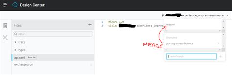 branching and merging - How to merge a branch into the master in API raml mulesoft API Design ...