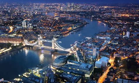 London by Night - Aerial View Mural HD wallpaper | Pxfuel