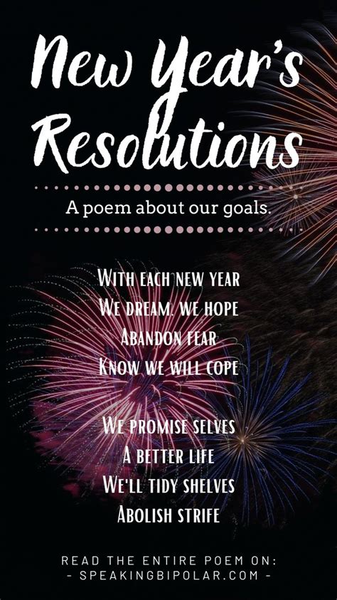 New Year's Resolutions - a poem | Pinterest