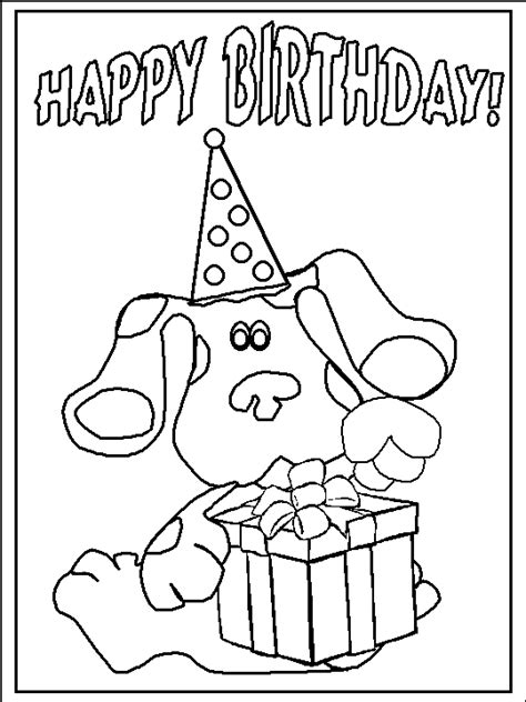 printable coloring page | Birthday coloring pages, Blue's clues ...