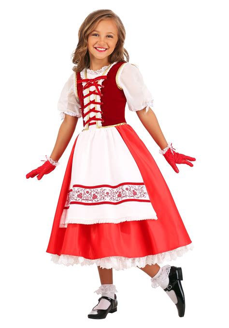 Premium Red Riding Hood Costume for Girls