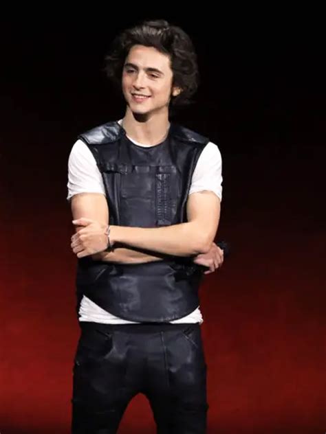 Timothée Chalamet Dune 2 Black Vest - Just American Jackets