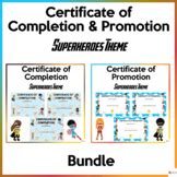 Editable Certificate of Completion Superheroes Theme by A Plus Learning