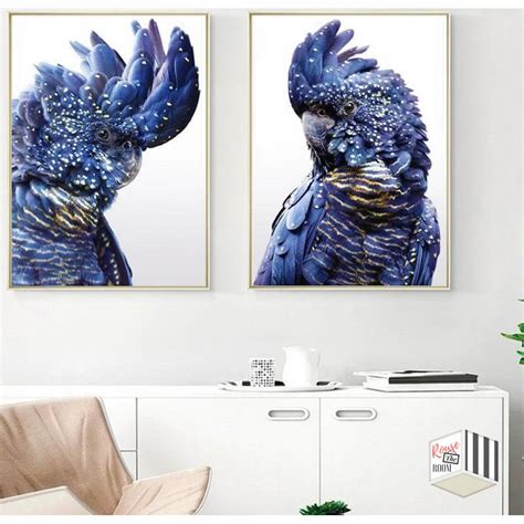 Black Blue Cockatoo Nordic Canvas Prints for just $43.99. (New Customers Visit & Like Us Today ...