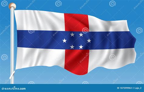 Flag of Netherlands Antilles Stock Vector - Illustration of country, graphical: 107599963