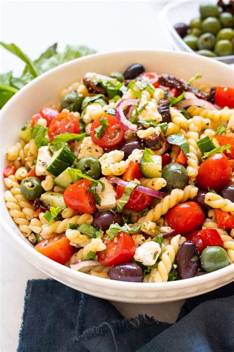 Mediterranean Pasta Salad Recipe - iFoodReal.com