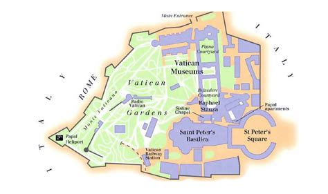 Detailed map of Vatican city | Vatican | Europe | Mapsland | Maps of ...