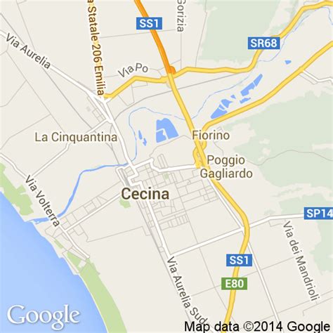 Mappa di Cecina, Cartine Stradali e Foto Satellitari