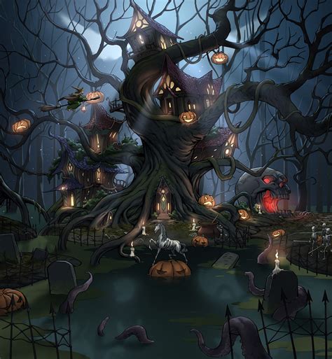 ArtStation - Halloween castle