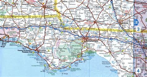 Map interstate highway I-10 California Texas Florida route interchange exit numbers - U.S.