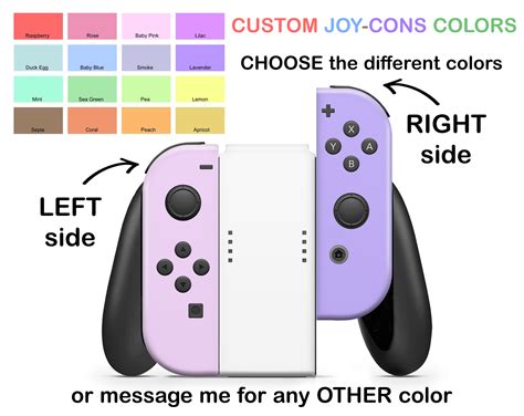 Solid Pastel Colors Nintendo Switch Skin Custom Multi-color - Etsy