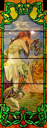 Art Nouveau Stained Glass | Art nouveau stained glass window… | Flickr