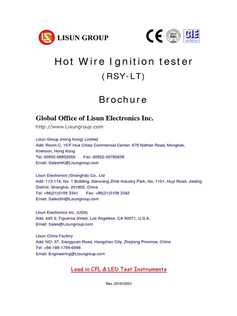 Hot Wire Ignition Tester | PDF | Annealing (Metallurgy) | Hvac