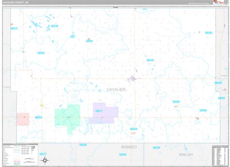 Cavalier County, ND Wall Map Premium Style by MarketMAPS - MapSales