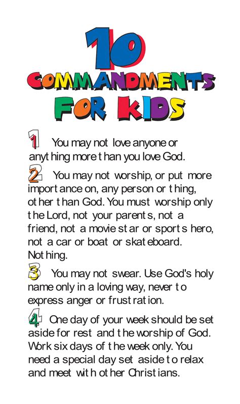 10 Commandments for Kids | Open Church Foundation