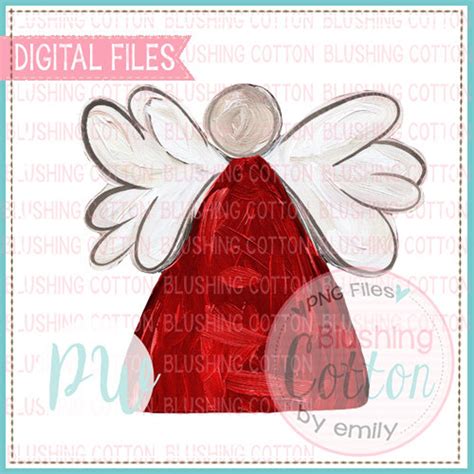 Angel Christmas Red Design Watercolor PNG Artwork Digital File - Etsy