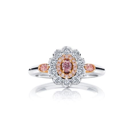 Altair Platinum and rose gold Argyle pink diamond ring