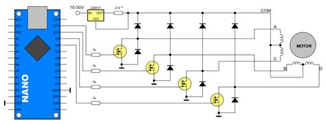 Unipolar Stepper Motors: Arduino Code and Driver · One Transistor