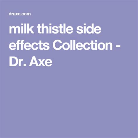 milk thistle side effects Collection - Dr. Axe | Natural liver detox, Milk thistle, Milk thistle ...