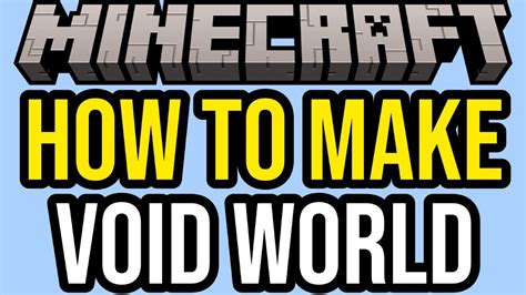 How To Make A Void World In Minecraft Bedrock! (WORKING - NO MODS!) - YouTube