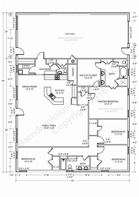 30X50 Metal Building Floor Plans - floorplans.click