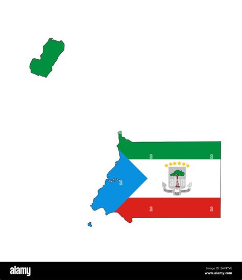 equatorial guinea flag map Stock Photo - Alamy