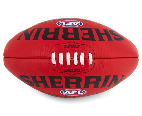 Sherrin Lyrebird Size 5 Leather Football - Red | eBay