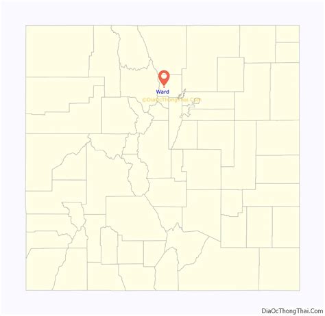 Map of Ward town, Colorado - Thong Thai Real