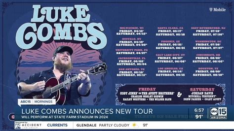 Luke Combs announces two concert tour dates in Glendale next year - YouTube