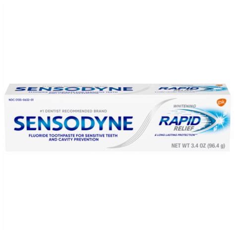 Sensodyne Rapid Relief Whitening Toothpaste, 3.4 oz - Kroger