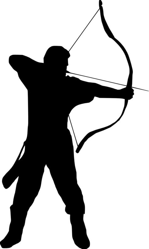 Clip Art Free Download Archery Drawing Figure - Tiro Con Arco Silueta - (613x1024) Png Clipart ...