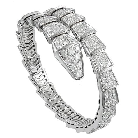 Bulgari Diamond Gold Serpenti Bracelet For Sale at 1stdibs