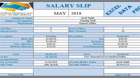 Salary Slip Singapore