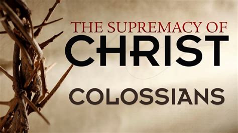 Colossians (BIBLE STUDY) | Spencer Christian Church