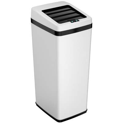 Itouchless Sliding Lid Sensor Kitchen Trash Can With Absorbx Odor ...