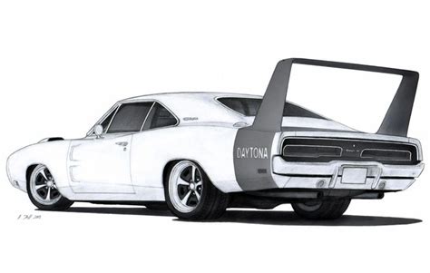 1969 Dodge Charger Daytona Drawing by Vertualissimo.deviantart.com on @deviantART #DodgeCha ...