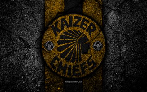 Download wallpapers Kaizer Chiefs FC, 4k, emblem, South African Premier League, soccer, logo ...