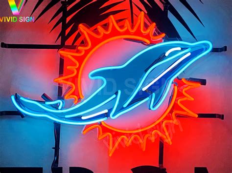 Miami Dolphins Logo HD Vivid Neon Sign Light Lamp – neonsign.us