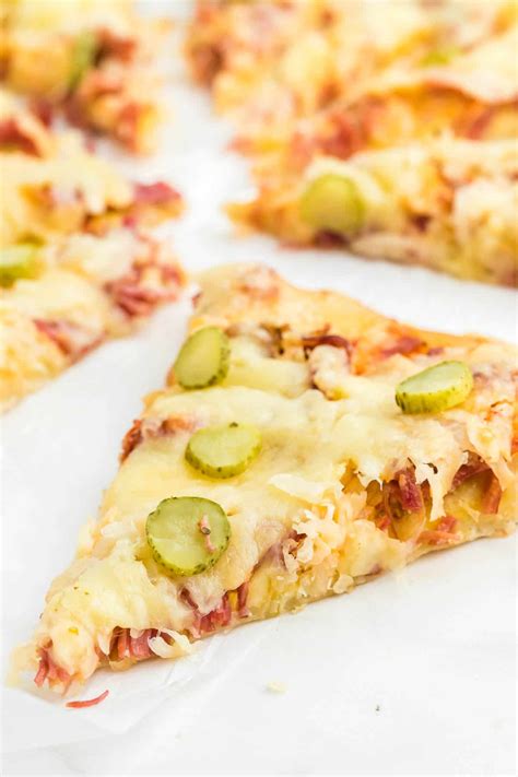 Reuben Pizza (Perfect For St. Patrick's Day Leftovers) - Cheerful Cook