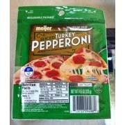 Meijer Sliced Turkey Pepperoni: Calories, Nutrition Analysis & More | Fooducate