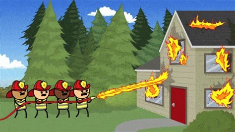 Fireman Cartoon Gif : Fire Safety Gif Webquest | Bocainwasul