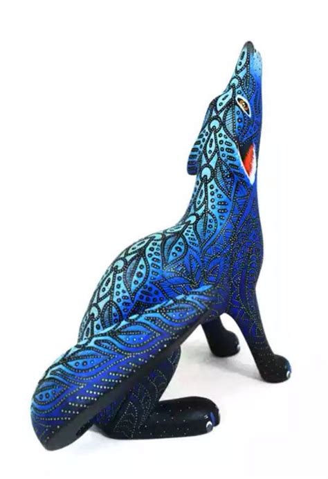 Coyote Artwork Artesanía Oaxaca Madera Popular Art mexican | Alebrijes, Arte mexicano, Folklore ...