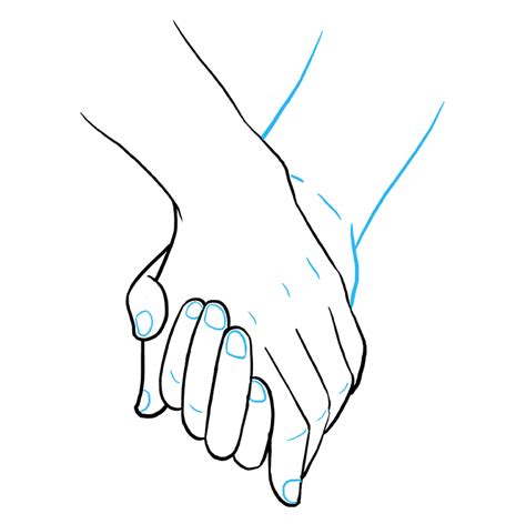 How to Draw Holding Hands - Really Easy Drawing Tutorial