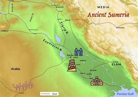 Map Of Ancient Mesopotamia Syrian Desert