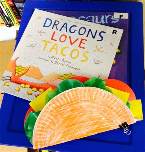 Paper plate taco craft to go with the book "Dragons Love Tacos ...