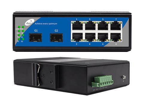 Full Gigabit Fiber POE Switch , 2 SFP Fanless POE Switch 8 Port