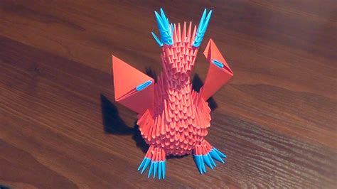 3D origami dragon with wings tutorial 2 | Origami patterns, Origami dragon, 3d origami