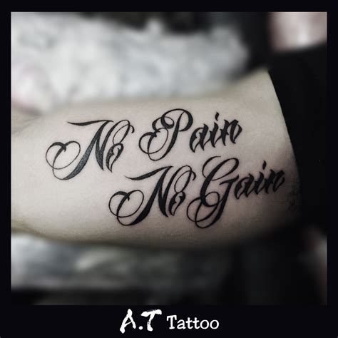 no pain no gain tattoo ideas - blackandwhitevanslowtop