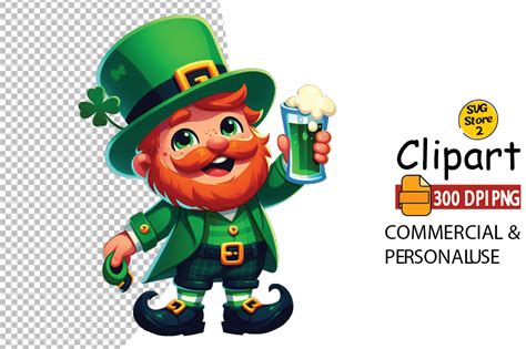 St Patrick's Day Leprechaun Clipart Graphic by SVG STORE 2 · Creative Fabrica